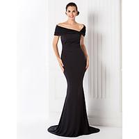 TS Couture Formal Evening / Black Tie Gala Dress - Elegant / Vintage Inspired Plus Size / Petite Trumpet / Mermaid Off-the-shoulderSweep / Brush