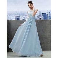 ts couture prom formal evening dress see through a line scoop floor le ...