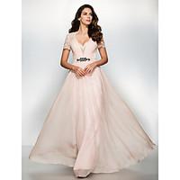 TS Couture Prom Formal Evening Dress - See Through A-line Sweetheart Floor-length Chiffon Lace with Lace