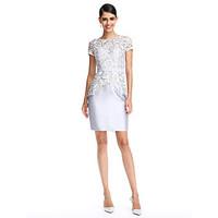 ts couture cocktail party prom dress short sheath column bateau knee l ...