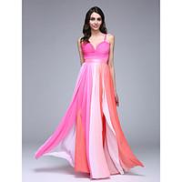 ts couture prom formal evening dress color gradient sheath column spag ...