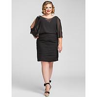 ts couture cocktail party holiday dress elegant plus size petite sheat ...