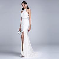 ts couture formal evening dress beautiful back sheath column high neck ...