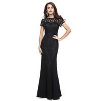 TS Couture Prom Formal Evening Dress - Elegant Trumpet / Mermaid Jewel Floor-length Lace with Lace