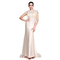 ts couture formal evening dress open back sheath column jewel sweep br ...