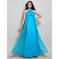 ts couture dress open back sheath column high neck floor length chiffo ...