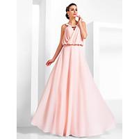 TS Couture Prom Formal Evening Military Ball Dress - Vintage Inspired Elegant A-line Princess Scoop Floor-length Chiffon withBeading