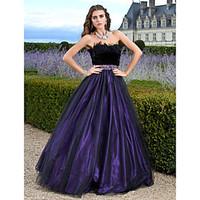 TS Couture Prom Formal Evening Quinceanera Sweet 16 Dress - Vintage Inspired A-line Ball Gown Princess Strapless Floor-length Tulle with
