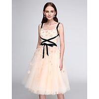 TS Couture Cocktail Party Prom Dress - Short A-line Straps Knee-length Tulle with Flower(s)