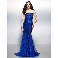 TS Couture Formal Evening Dress - Sparkle Shine Trumpet / Mermaid Sweetheart Court Train Sequined with Sequins