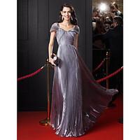 TS Couture Prom Formal Evening Dress - Celebrity Style A-line Off-the-shoulder Floor-length Organza with Draping Side Draping