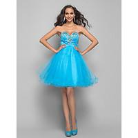 TS Couture Cocktail Party Homecoming Prom Dress - Short A-line Sweetheart Short / Mini Tulle with Beading Crystal Detailing