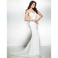 TS Couture Formal Evening Black Tie Gala Dress - Beautiful Back Trumpet / Mermaid Scoop Court Train Chiffon with Beading