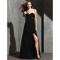 TS Couture Formal Evening Dress - See Through Sheath / Column One Shoulder Floor-length Spandex with Beading