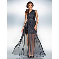 ts couture prom formal evening military ball dress see through sheath  ...