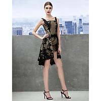 TS Couture Cocktail Party Prom Dress - Convertible Dress A-line Straps Knee-length Lace with Lace
