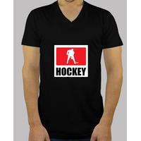 tshirt hockey man, short sleeve, collar