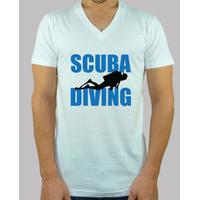 tshirt diving man, short sleeve, collar