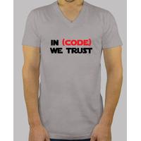 tshirt geek - in code we trust