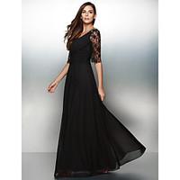 ts couture formal evening dress see through a line scoop floor length  ...