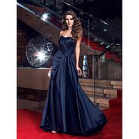 TS Couture Prom Formal Evening Dress - Open Back Elegant Celebrity Style Sexy Sheath / Column Sweetheart Sweep / Brush Train Satin with