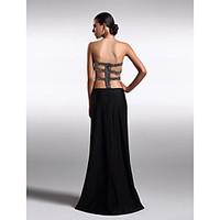 TS Couture Prom Formal Evening Dress - Beautiful Back Sheath / Column Strapless Floor-length Knit with Beading