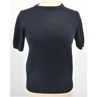 TSE Size XS High Quality Soft and Luxurious Pure Cashmere Black Short Sleeved Jumper