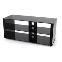 ttap l611g 1200 3 elegance 1200mm tv stand with black sides black glas