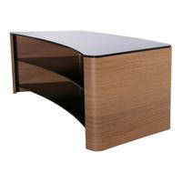 TTAP L641 1300 3O Milan Curve 1300mm TV Stand in Light Oak with Glass