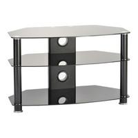 ttap c301c 10003b classik curve 1000mm tv stand in satin black with gl