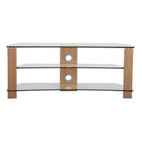 ttap l640 1000 3o vision curve 1000mm tv stand in light oak with glass