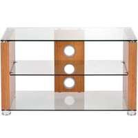 TTAP L611 800 3O Elegance 800mm TV Stand in Oak with Clear Glass