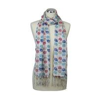 Tulip Print Scarf - White