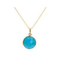 Turquoise 18 Karat Gold Vermeil Necklace