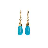 turquoise 18 karat gold vermeil earrings