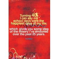 Turning 40 | Birthday Age Card