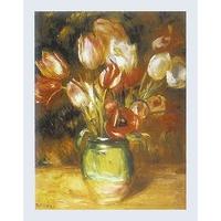 Tulips in a Vase By Pierre-Auguste Renoir