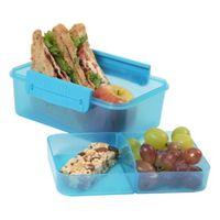 Turquoise Clic Tite 1100ml Double Decker Lunchbox