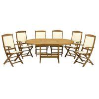 Turnbury 6 Seater Extending Dining Set with Henley Highback Chairs