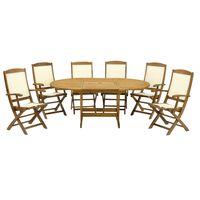 turnbury 6 seater extending dining set with henley highback chairs