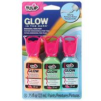 Tulip Dimensional Fabric Paint - Glow in the Dark (Pack of 3)