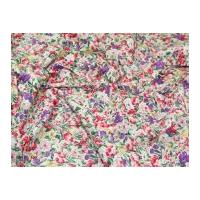 Tulips & Flowers Print Cotton Poplin Fabric