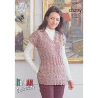 tunic and top in king cole chunky tweed 4301