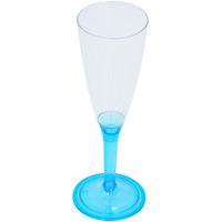 turquoise champagne plastic party glasses