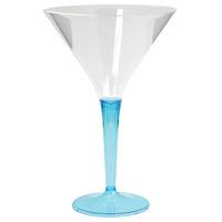 Turquoise Martini Plastic Party Glasses