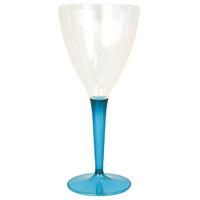 Turquoise Wine Plastic Party Glasses