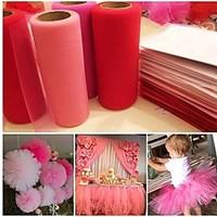 Tulle Roll Spool 6inchx25yd Tutu DIY Wedding Gift Bow Desk Dress Flower Ball Chair Sash