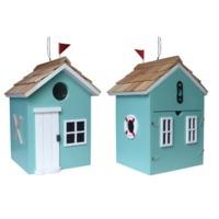 Turquoise Bayside Beach Hut Birdhouse