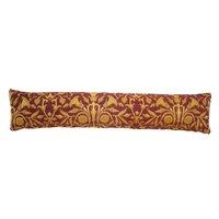 tudor red gold tapestry draught excluder