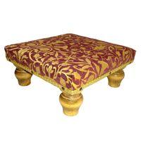 Tudor Red & Gold Tapestry Foot stool